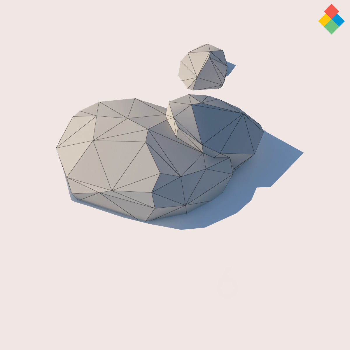 Low Poly Rock Vol1 Low-poly 3D model_21