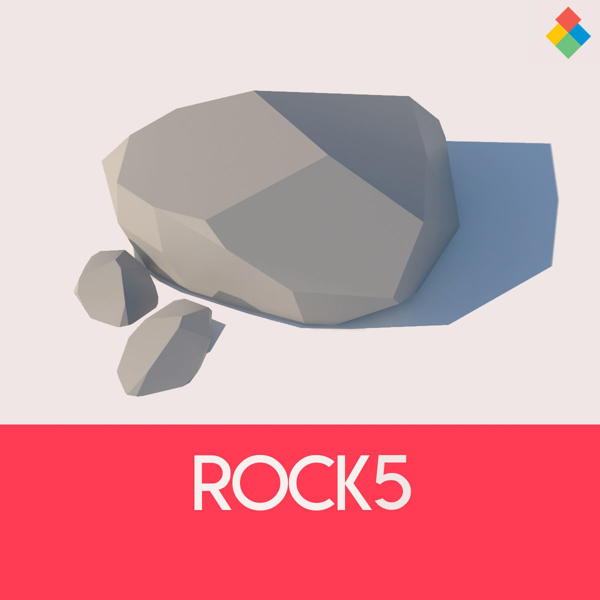 Low Poly Rock Vol1 Low-poly 3D model_12