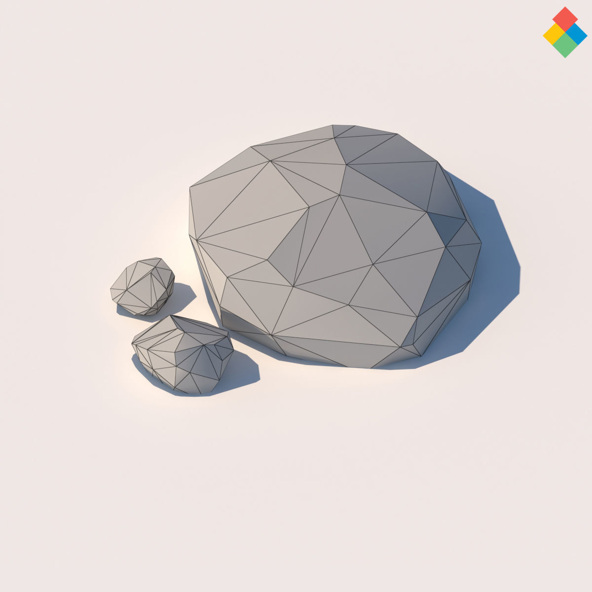 Low Poly Rock Vol1 Low-poly 3D model_22