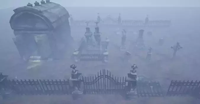 Cemetery Game Ready Assets Collection