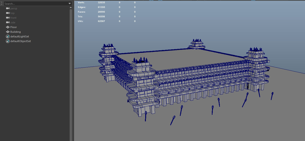 Modular Steampunk Building Low-poly 3D model_7