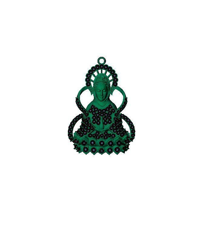 Buddha pendant 3D print model for human 3D print model_14