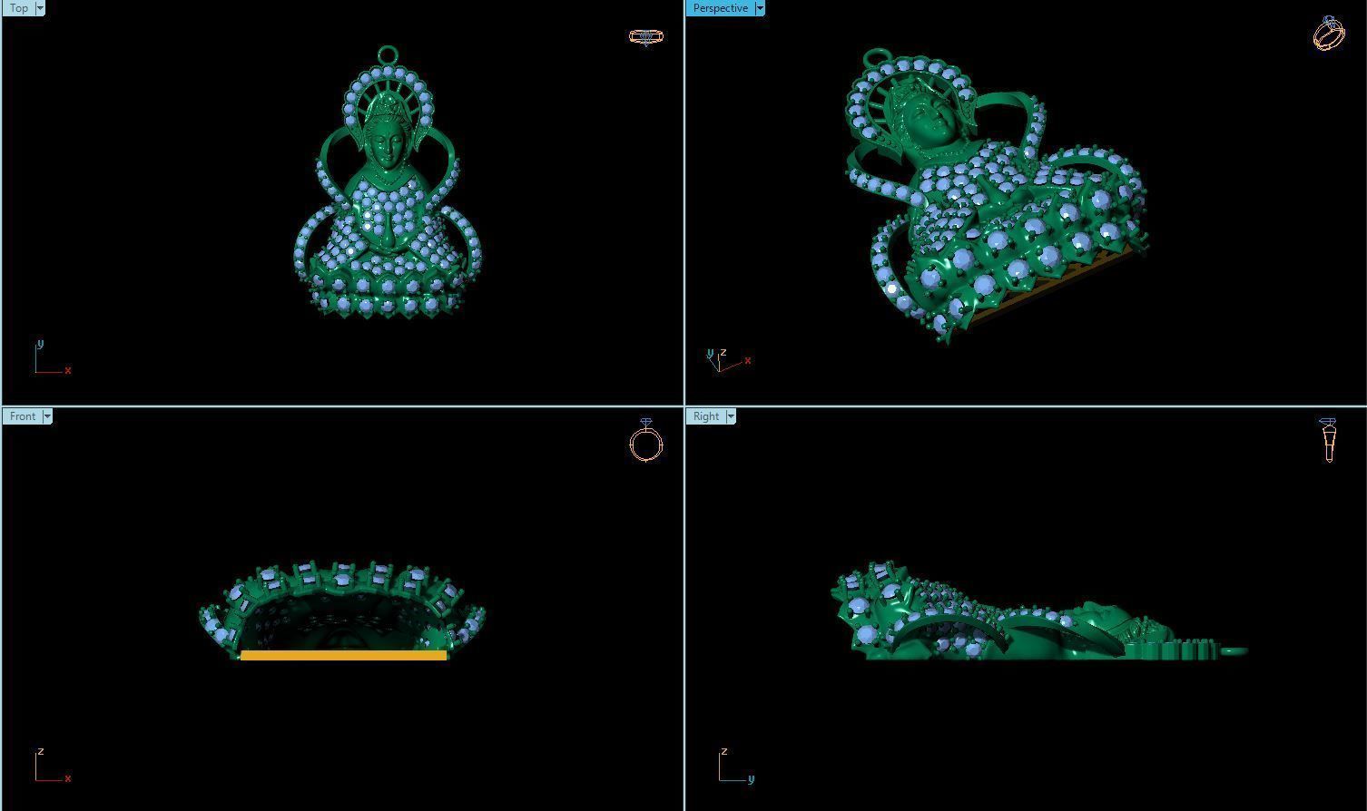Buddha pendant 3D print model for human 3D print model_13