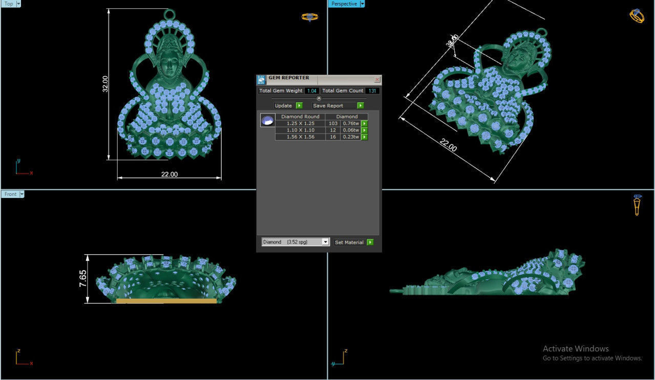 Buddha pendant 3D print model for human 3D print model_9