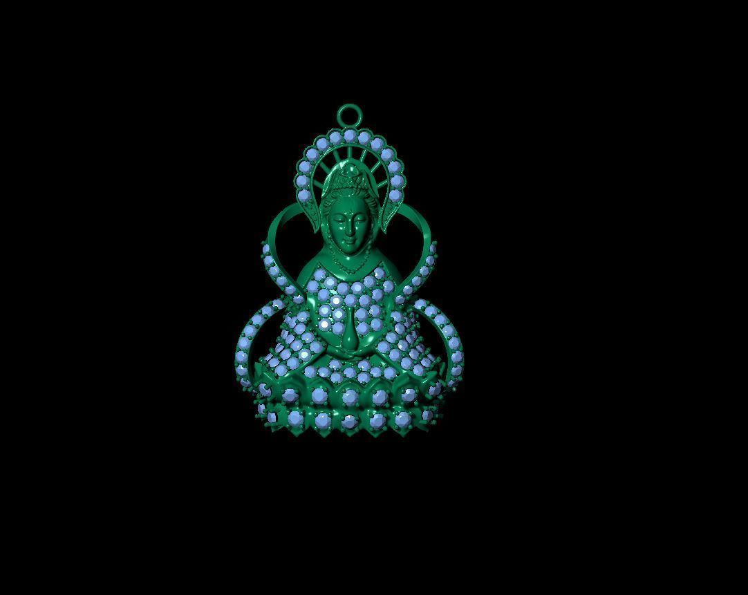 Buddha pendant 3D print model for human 3D print model_15