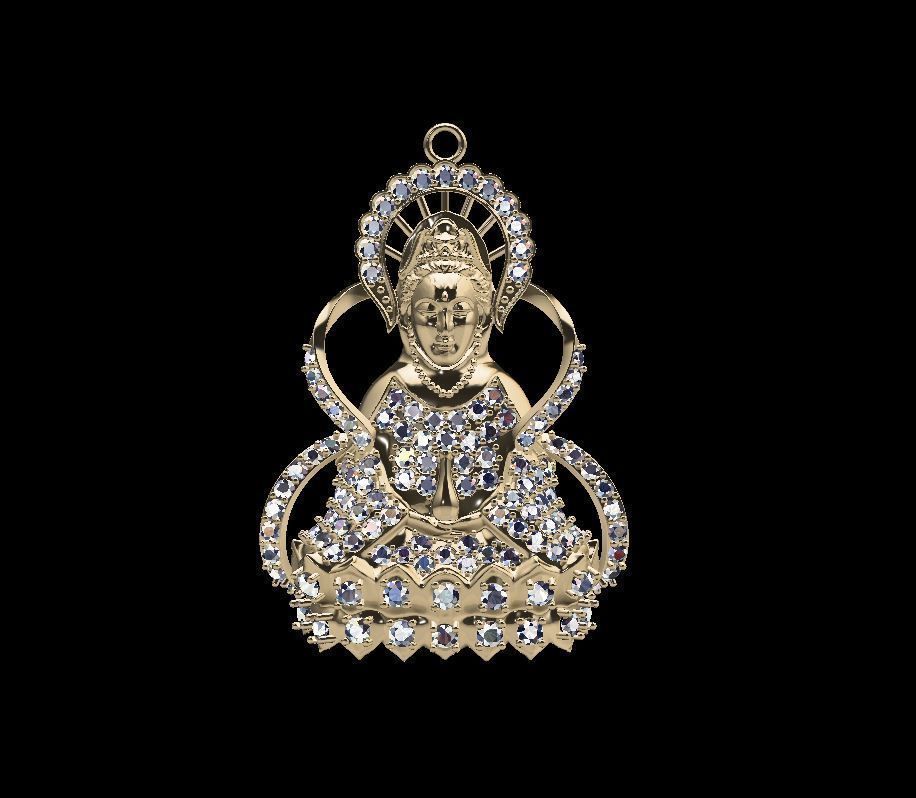 Buddha pendant 3D print model for human 3D print model_21