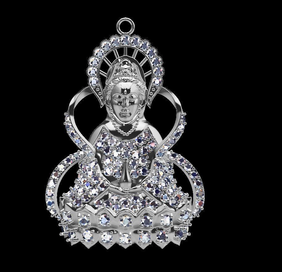 Buddha pendant 3D print model for human 3D print model_6