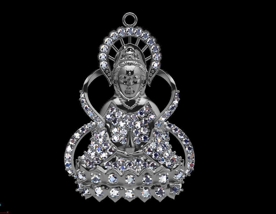 Buddha pendant 3D print model for human 3D print model_8