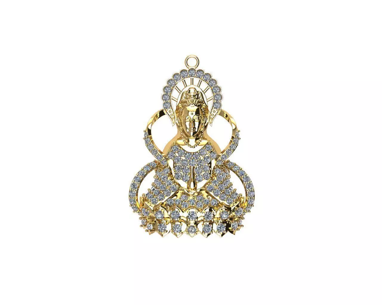 Buddha pendant 3D print model for human 3D print model_0