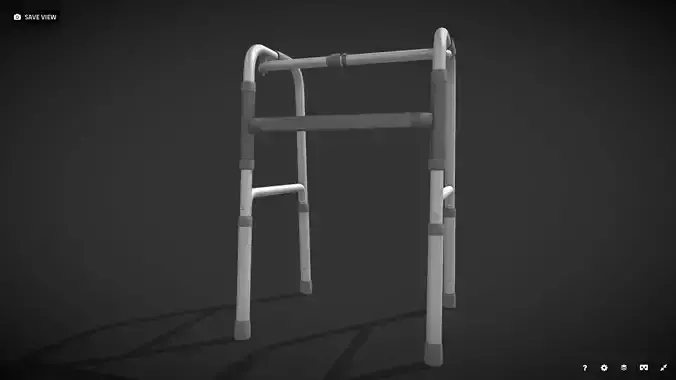 Four legs walker aids black