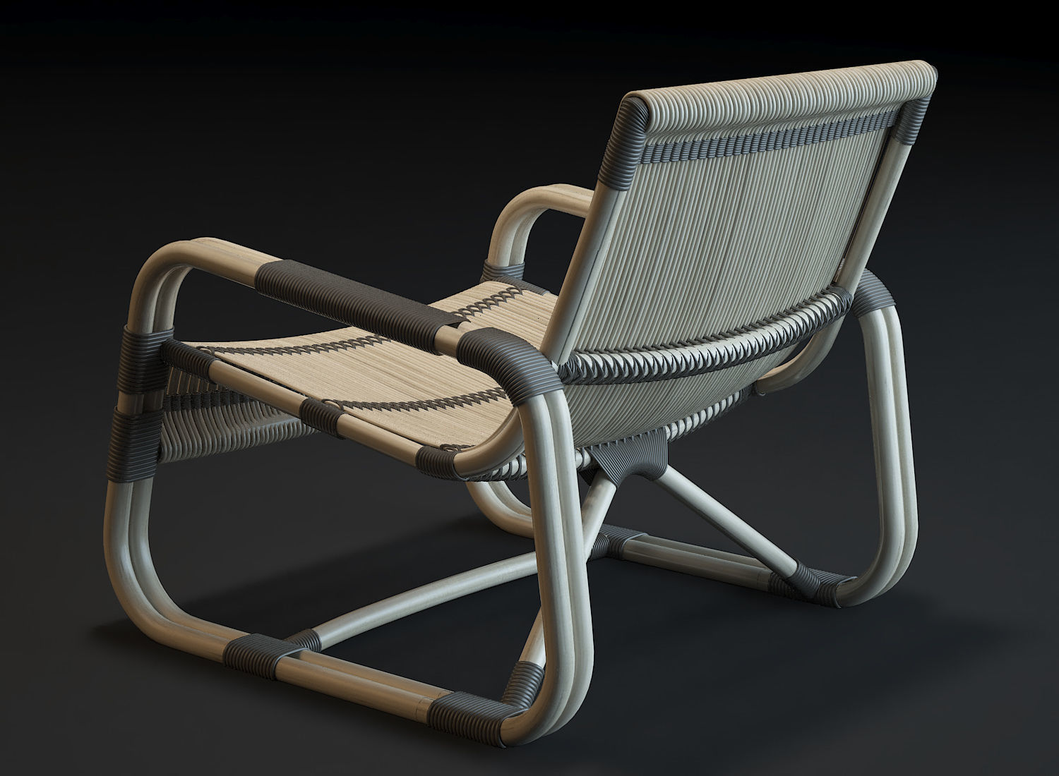Cane-Line Curve Lounge Chair 3D model_2