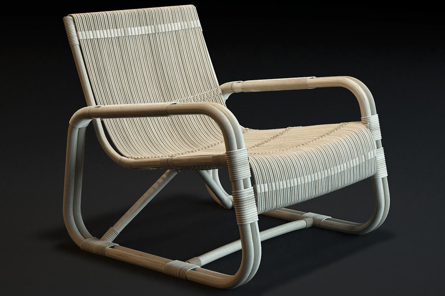 Cane-Line Curve Lounge Chair 3D model_4