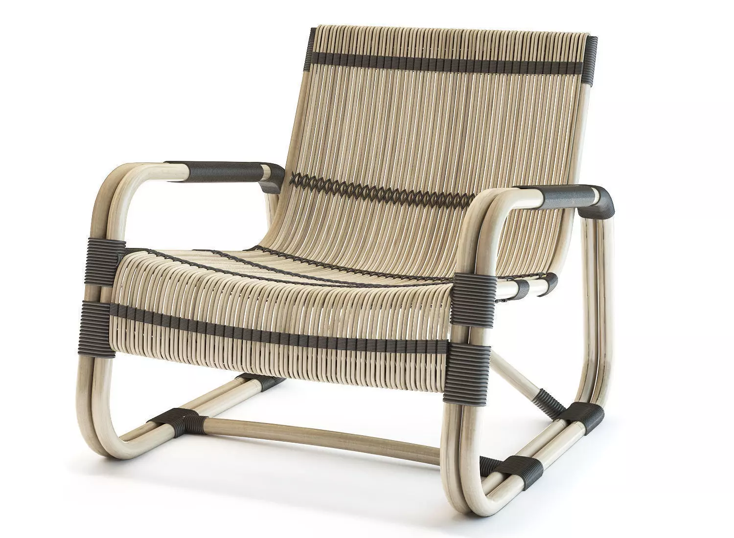 Cane-Line Curve Lounge Chair 3D model_0