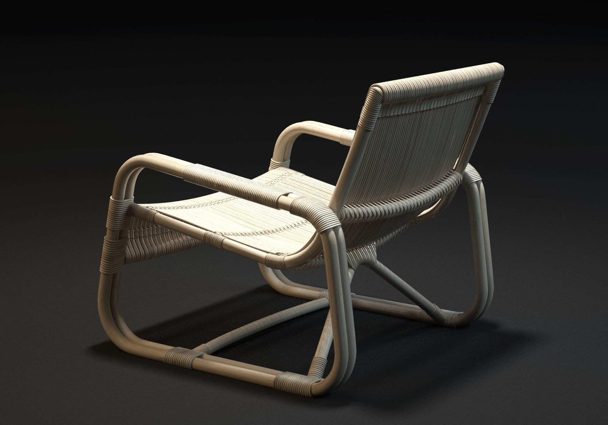 Cane-Line Curve Lounge Chair 3D model_6