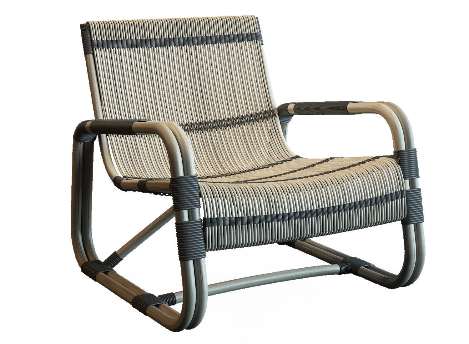 Cane-Line Curve Lounge Chair 3D model_7