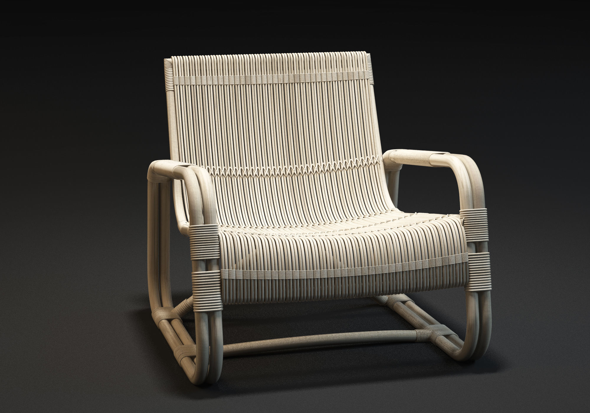 Cane-Line Curve Lounge Chair 3D model_5