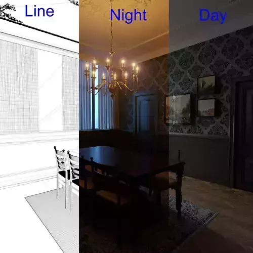 Corona Night and Day Dining room scene