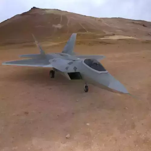F-22 Raptor Aircraft Low-poly 3D model