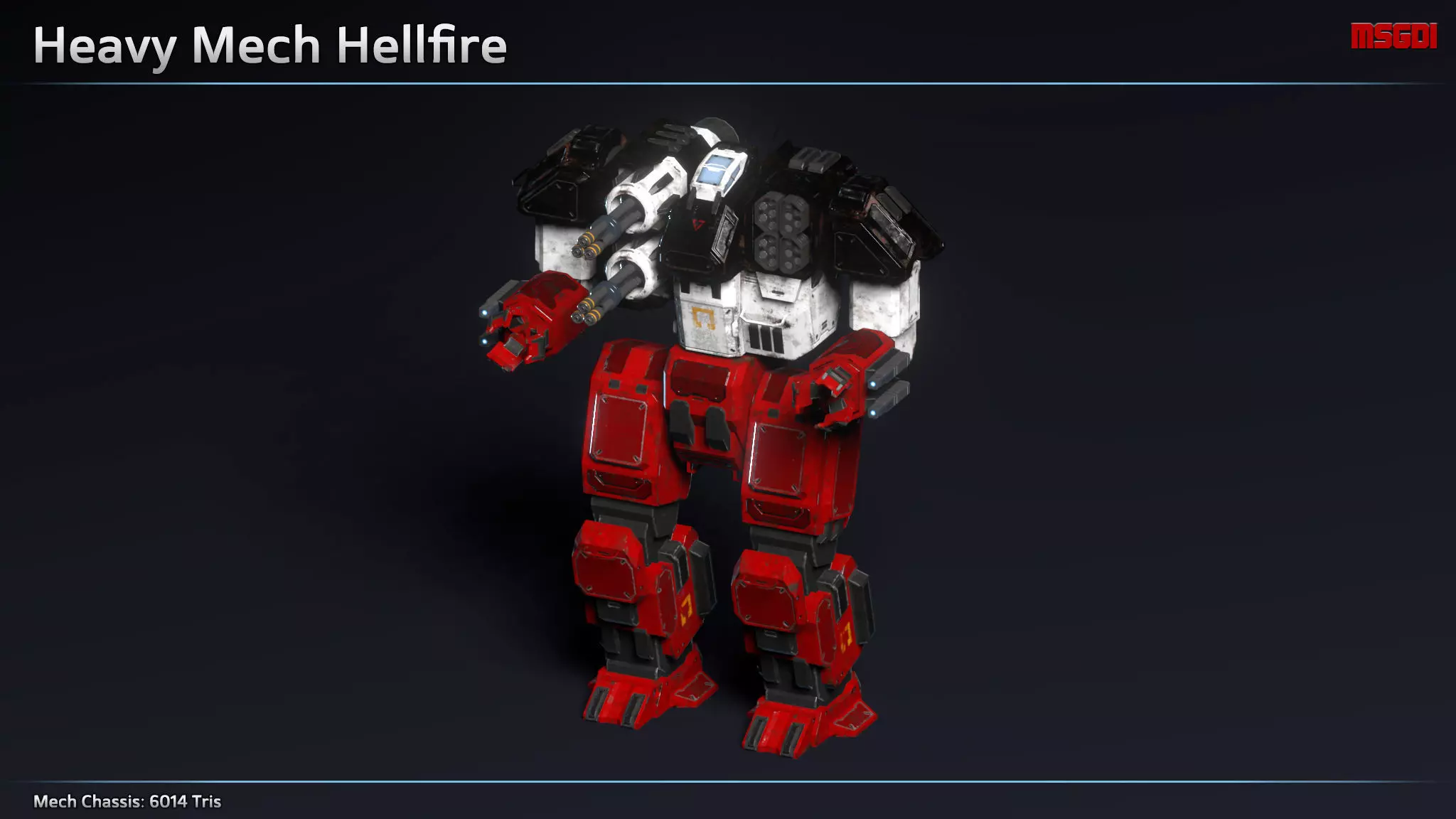 Heavy Mech Hellfire Low-poly 3D model_0