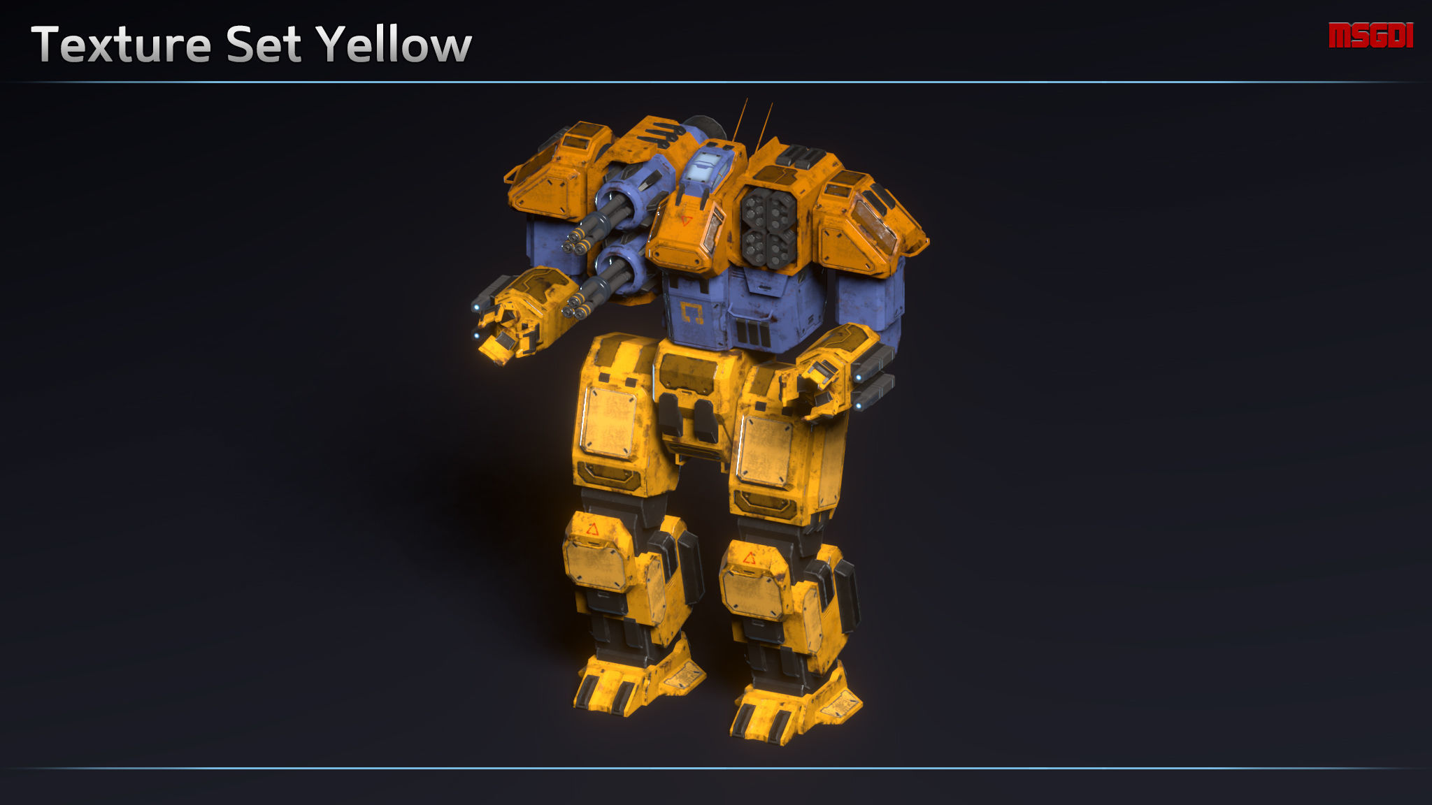 Heavy Mech Hellfire Low-poly 3D model_13