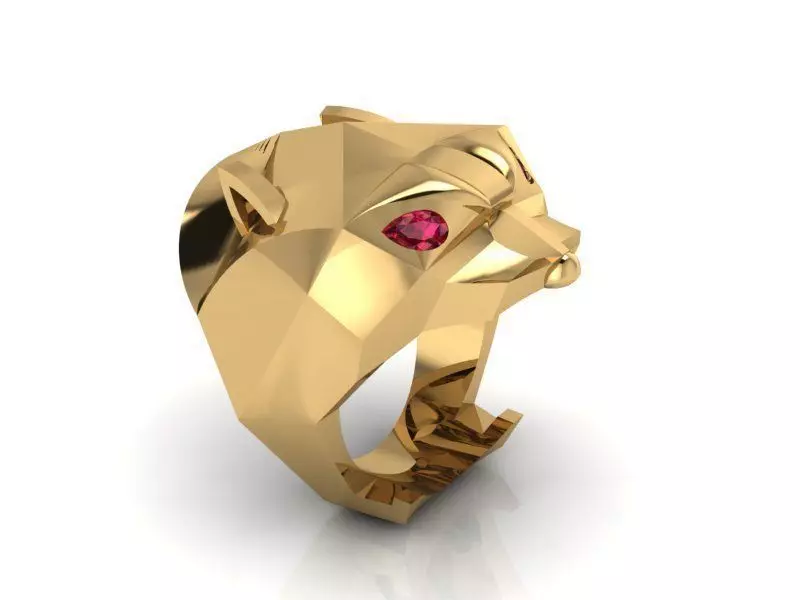 Tiger ring size 11 3D print model_0