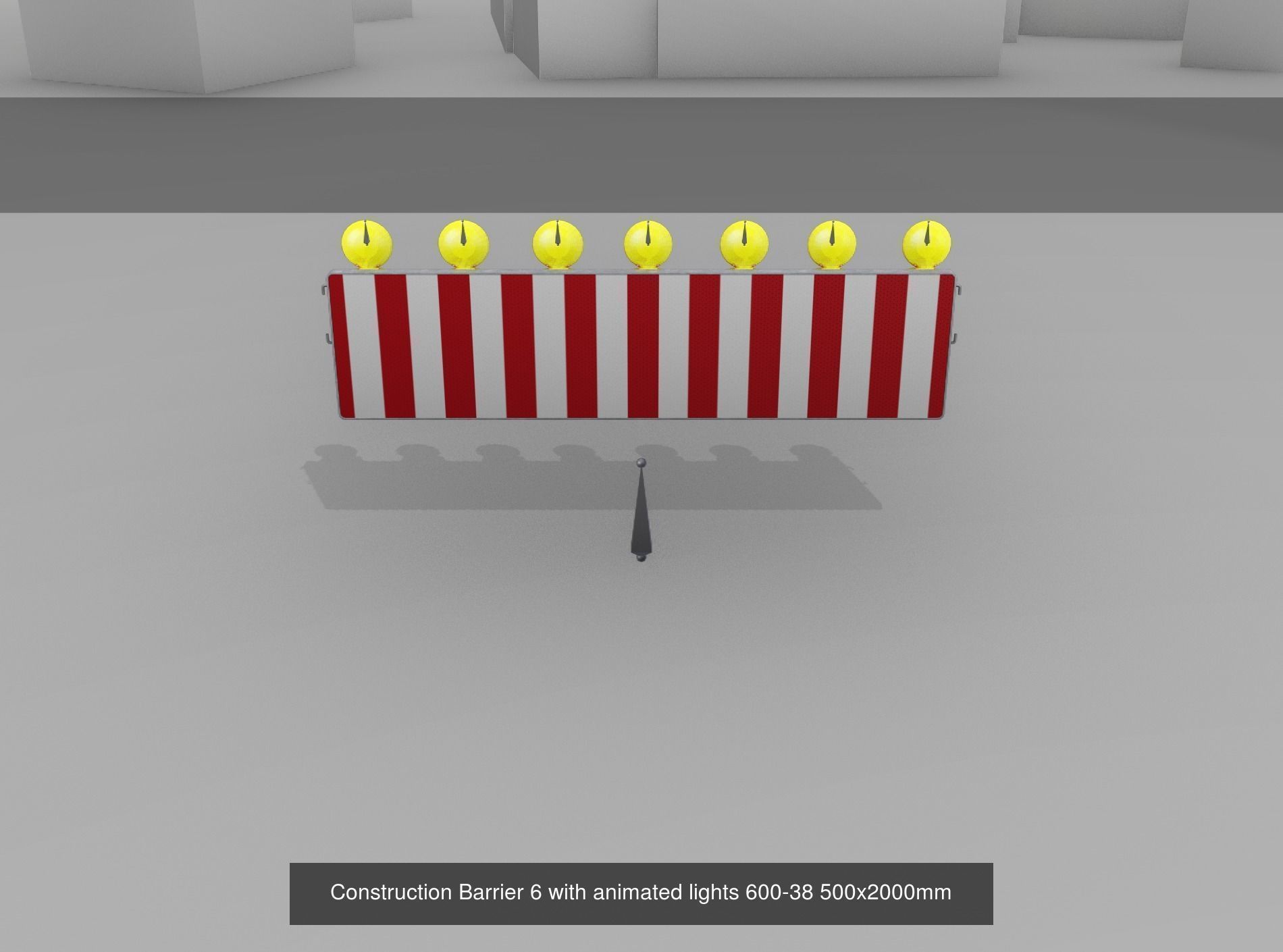 70 Different Types of Construction Site Barriers 3D Model Collection_65