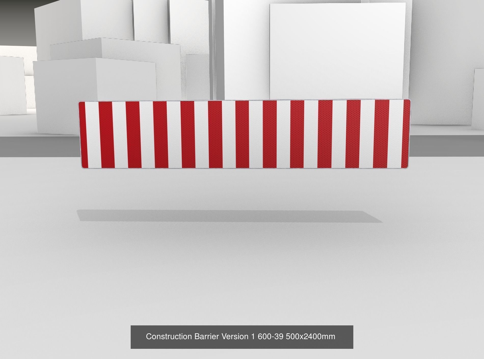 70 Different Types of Construction Site Barriers 3D Model Collection_14