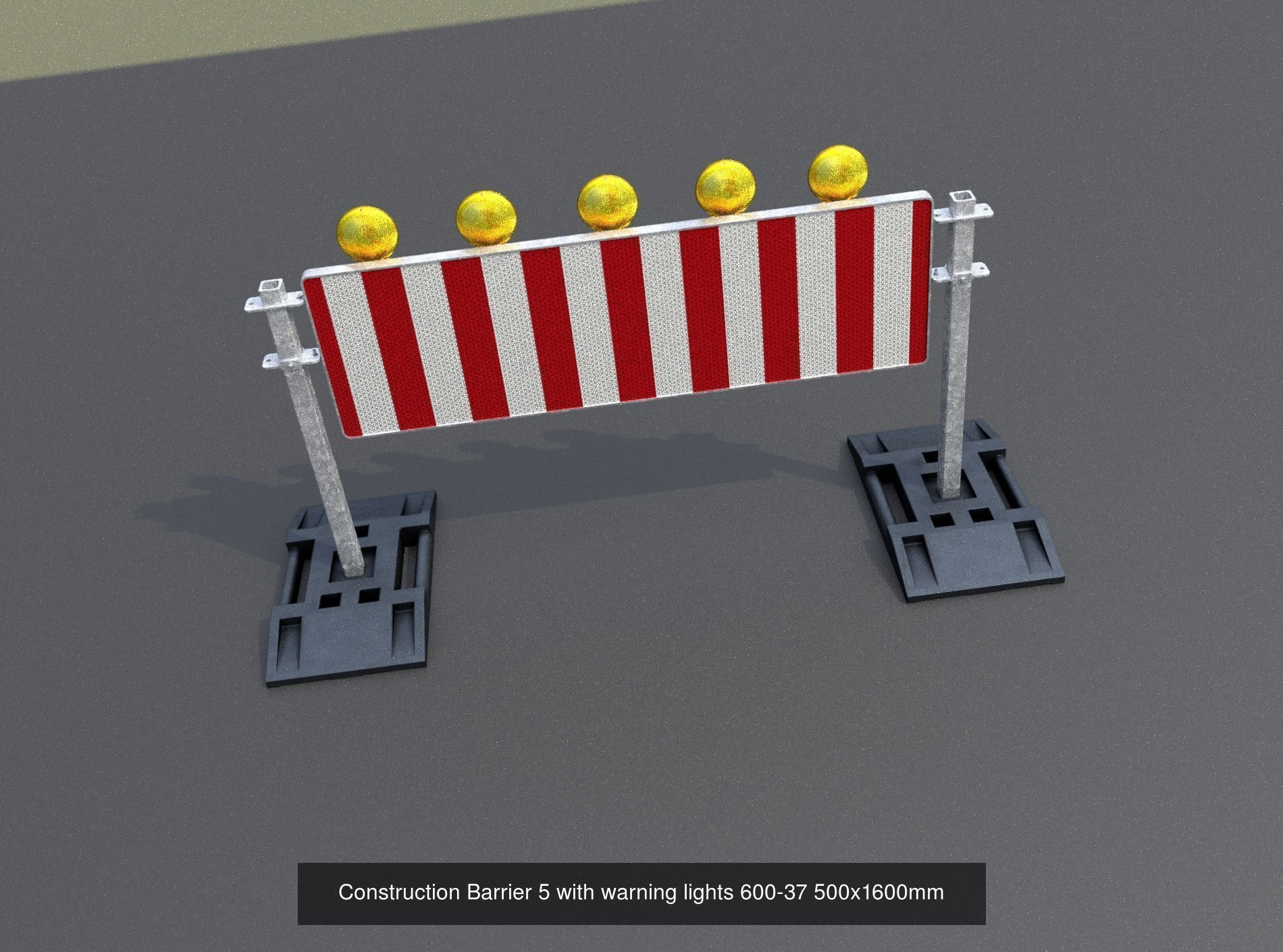70 Different Types of Construction Site Barriers 3D Model Collection_56