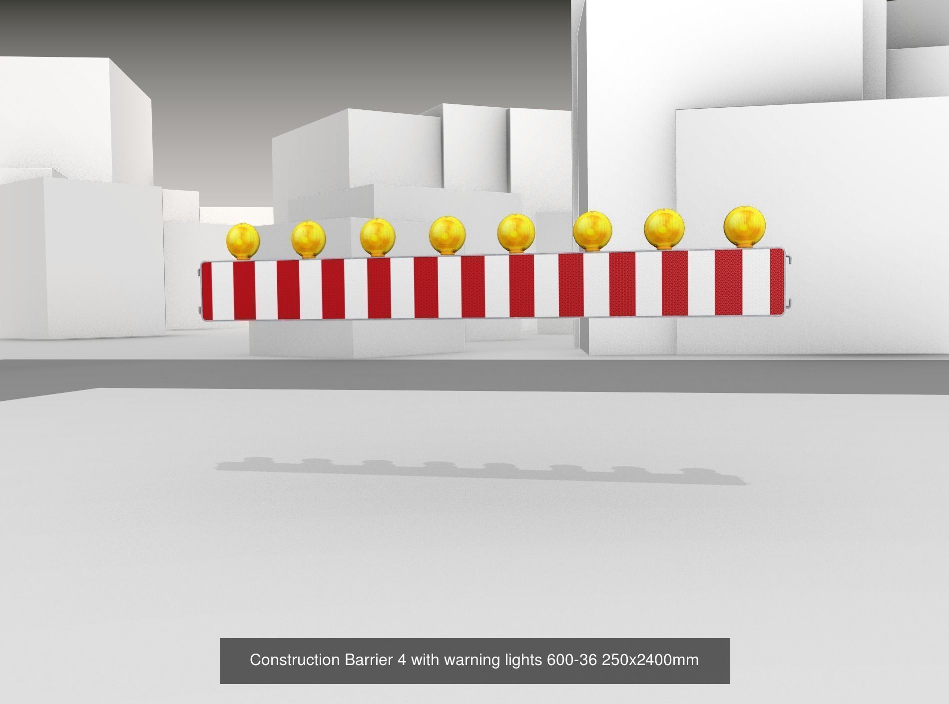 70 Different Types of Construction Site Barriers 3D Model Collection_47