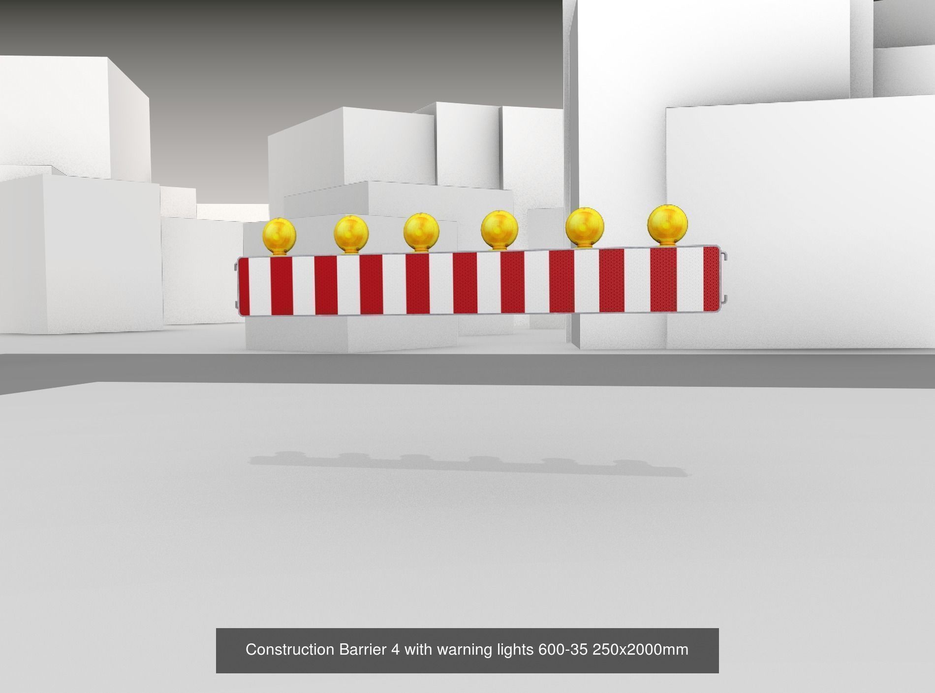 70 Different Types of Construction Site Barriers 3D Model Collection_48