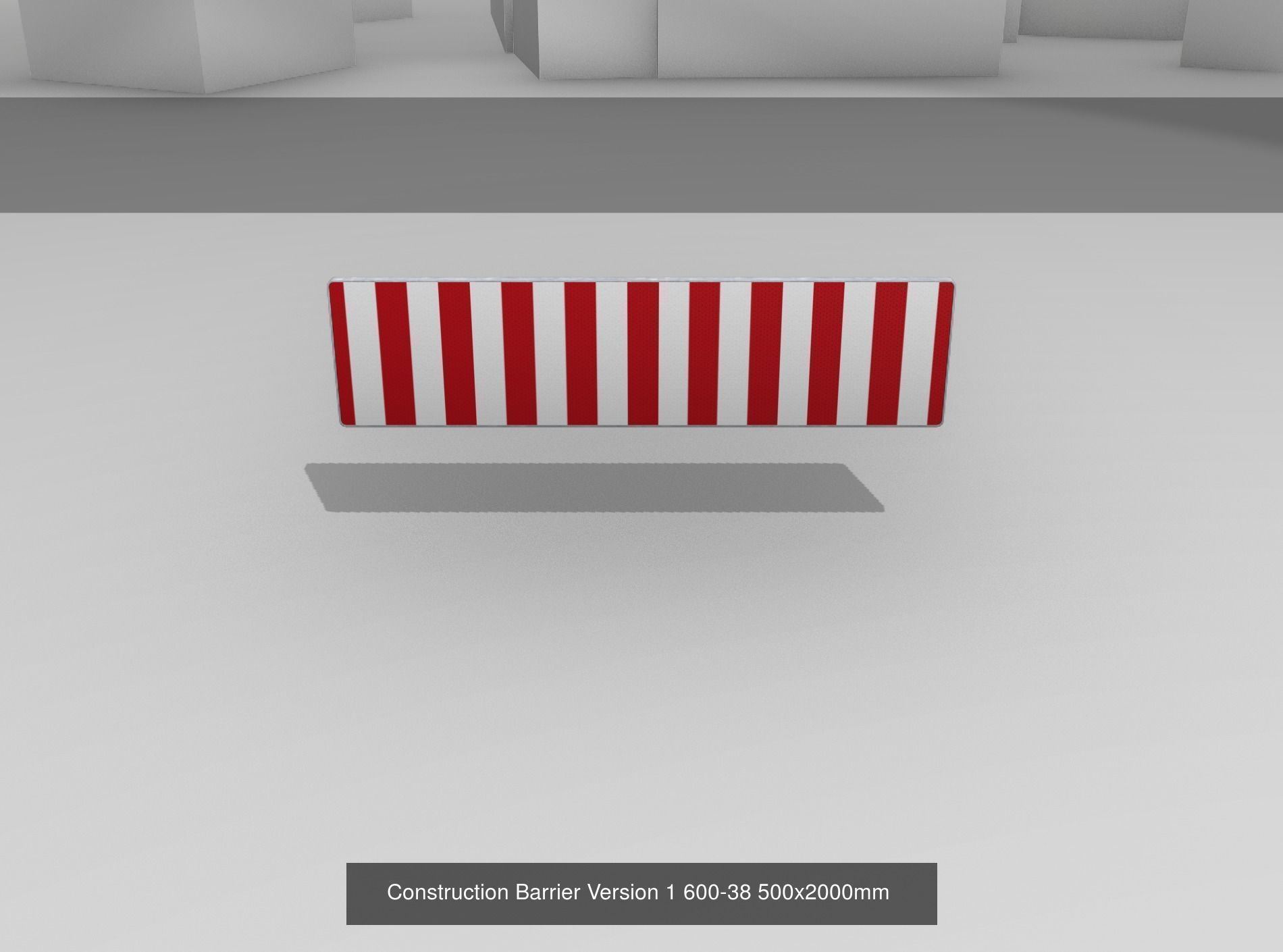 70 Different Types of Construction Site Barriers 3D Model Collection_15
