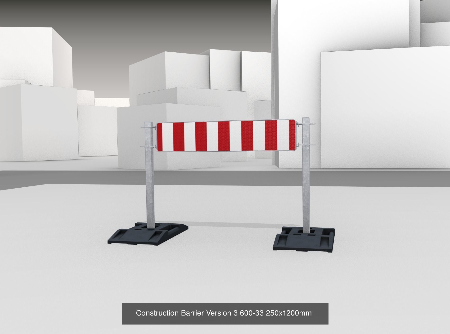 70 Different Types of Construction Site Barriers 3D Model Collection_41