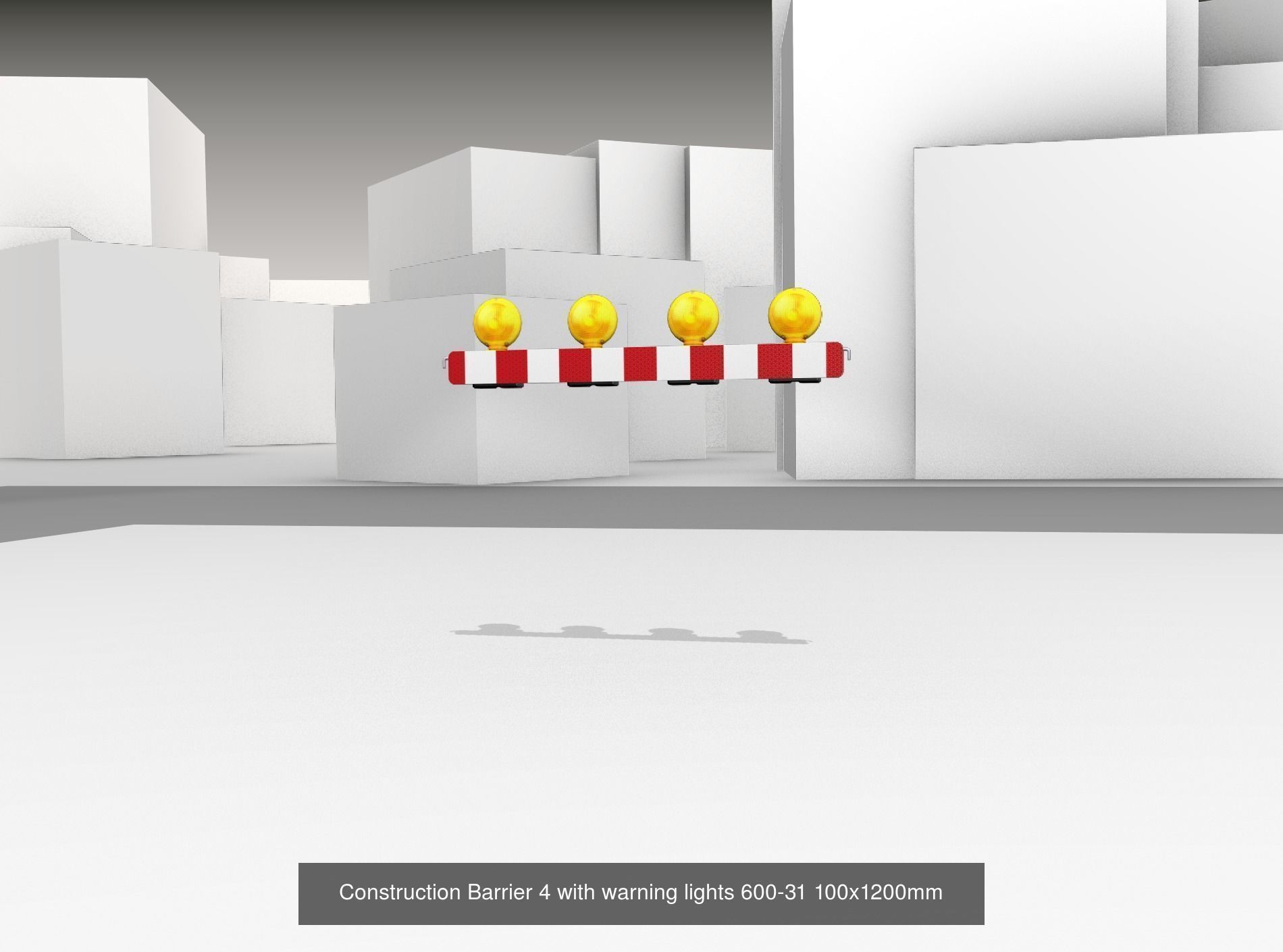 70 Different Types of Construction Site Barriers 3D Model Collection_52
