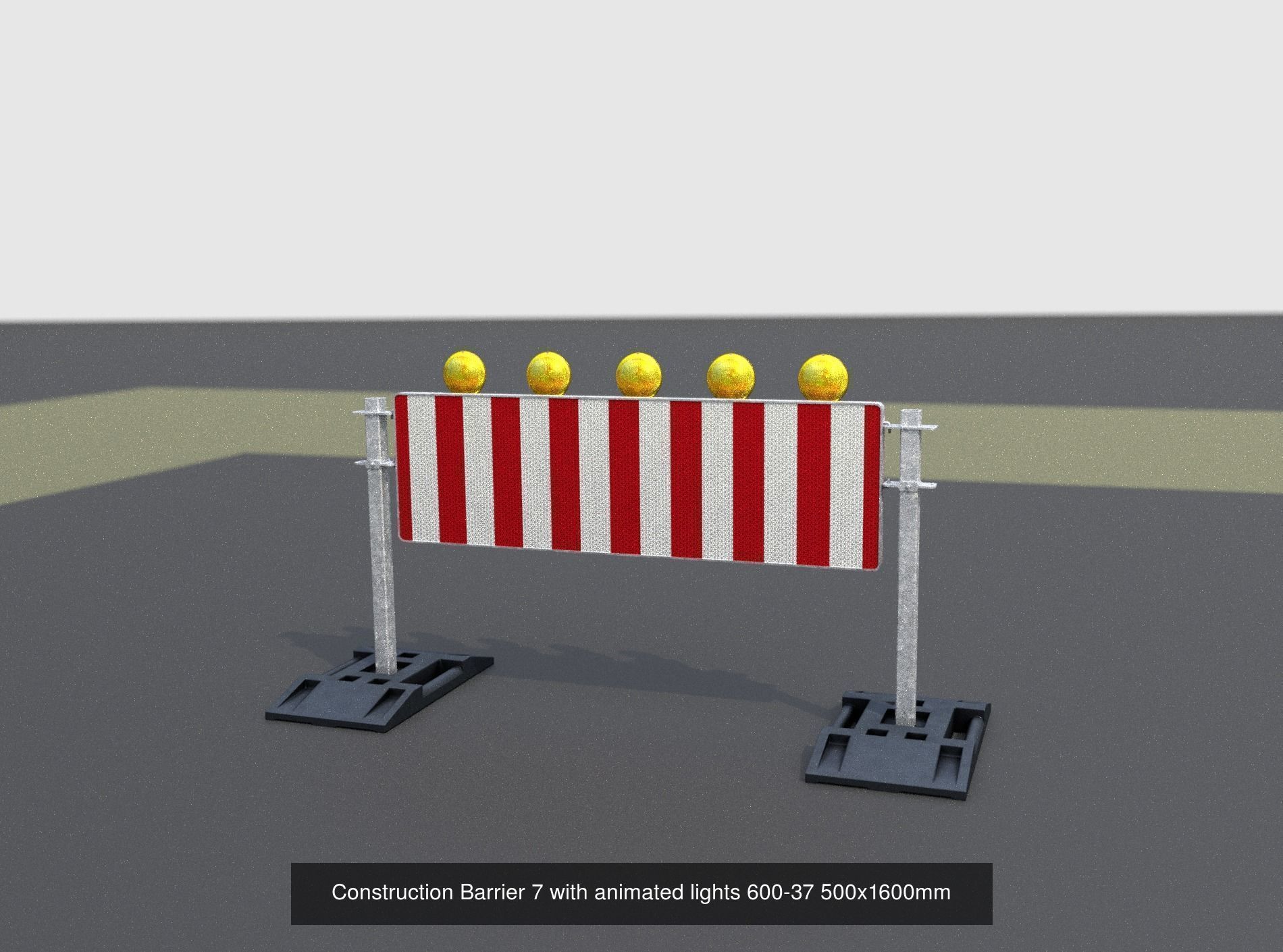 70 Different Types of Construction Site Barriers 3D Model Collection_76