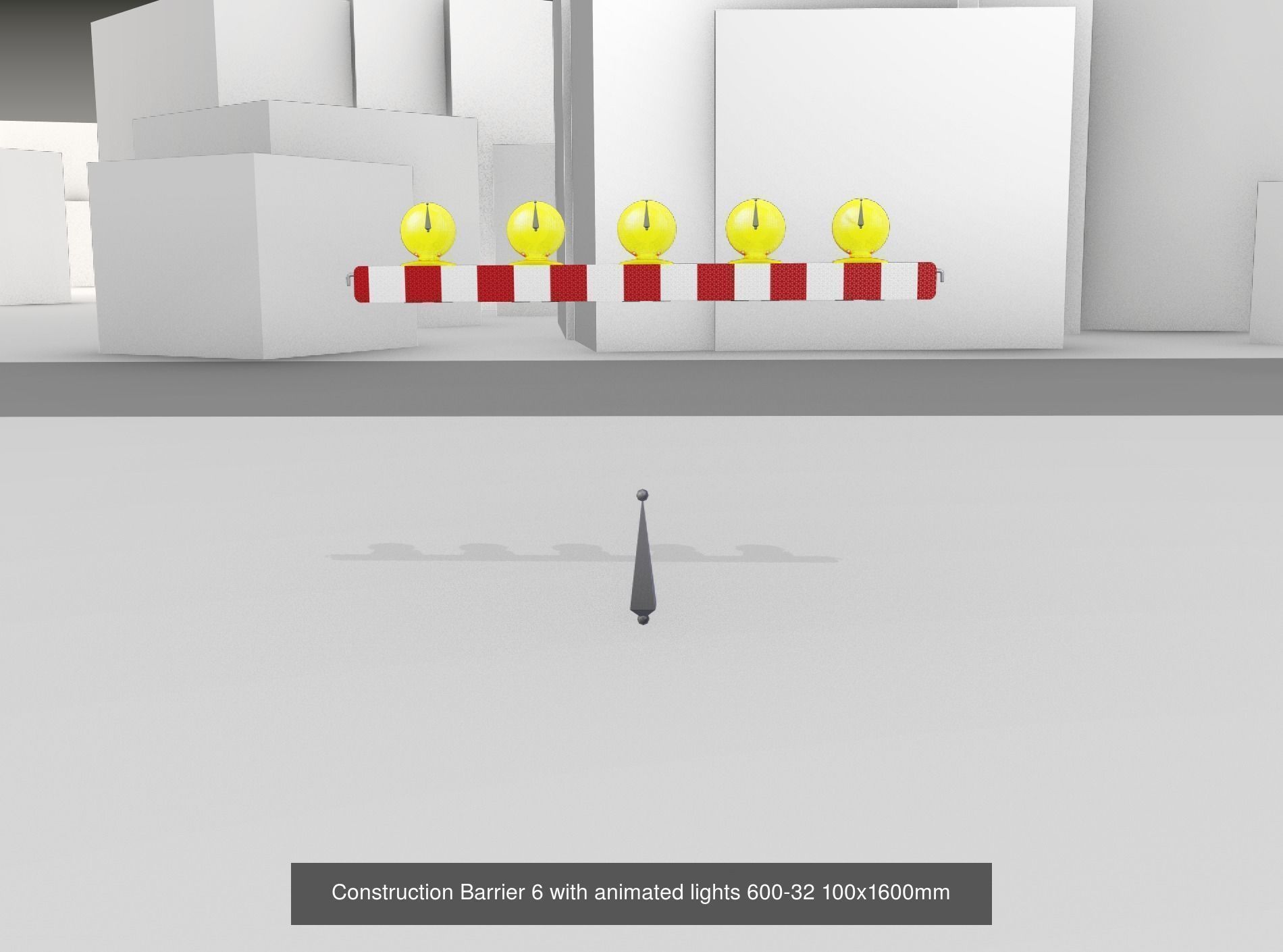 70 Different Types of Construction Site Barriers 3D Model Collection_70