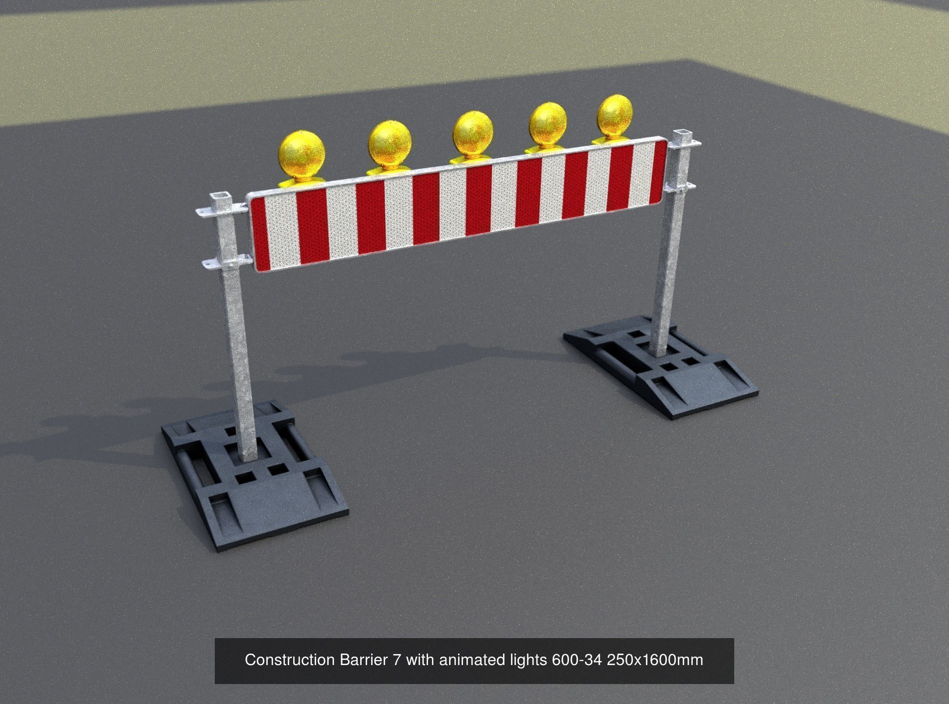 70 Different Types of Construction Site Barriers 3D Model Collection_79