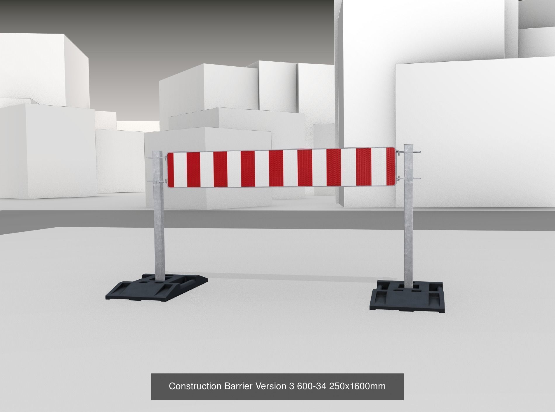 70 Different Types of Construction Site Barriers 3D Model Collection_39