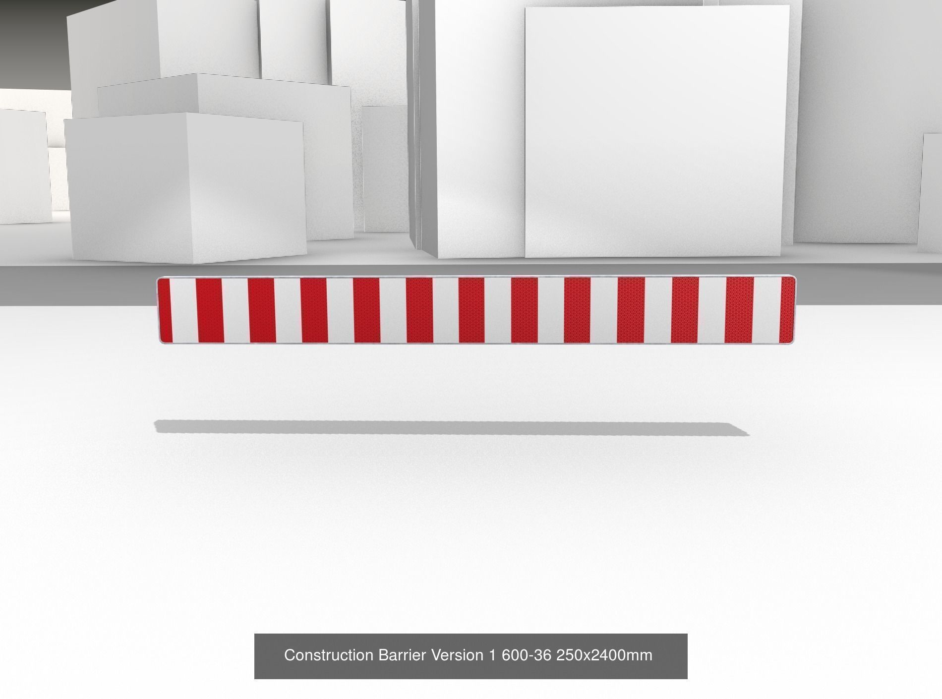 70 Different Types of Construction Site Barriers 3D Model Collection_17
