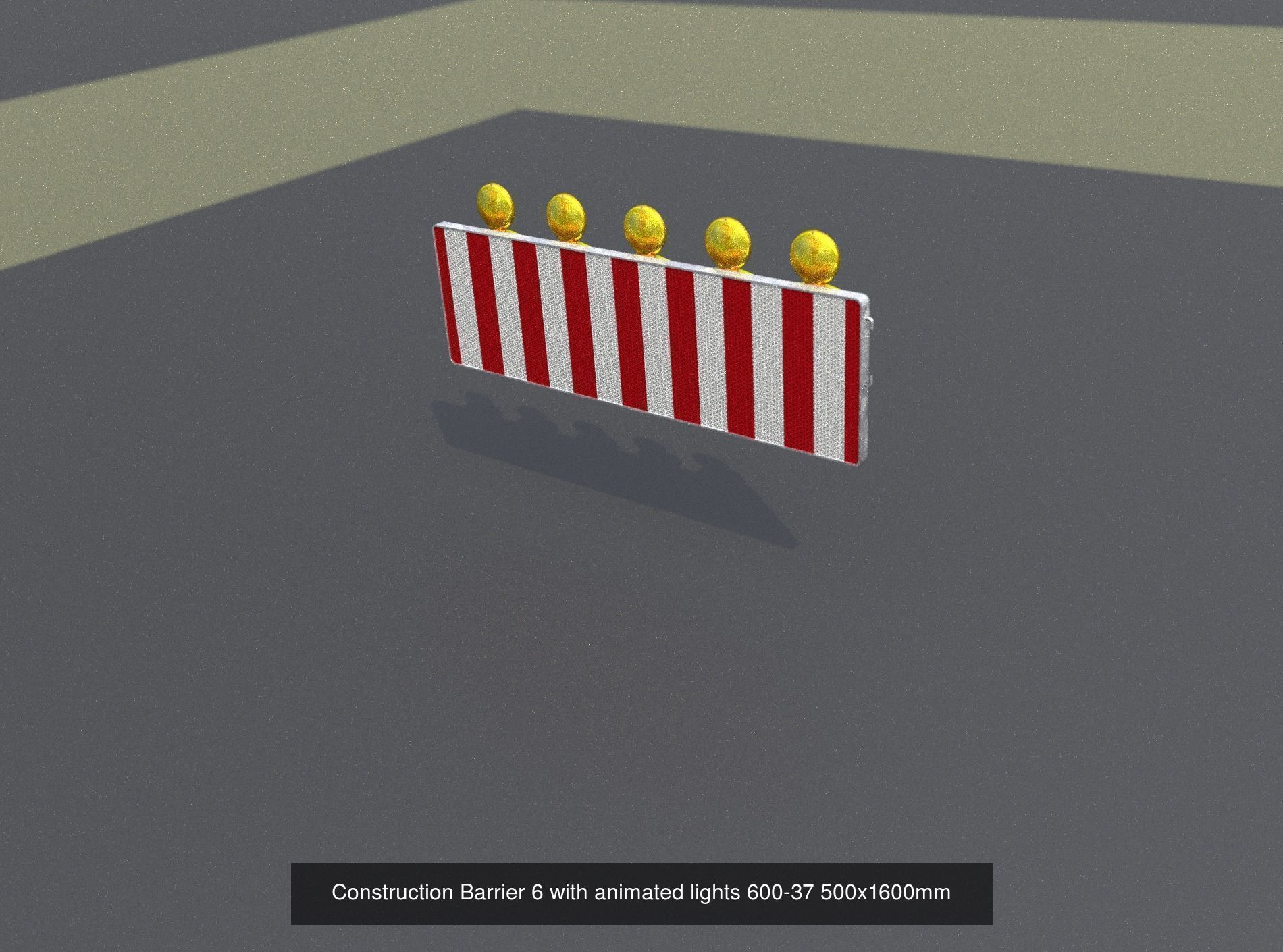 70 Different Types of Construction Site Barriers 3D Model Collection_66
