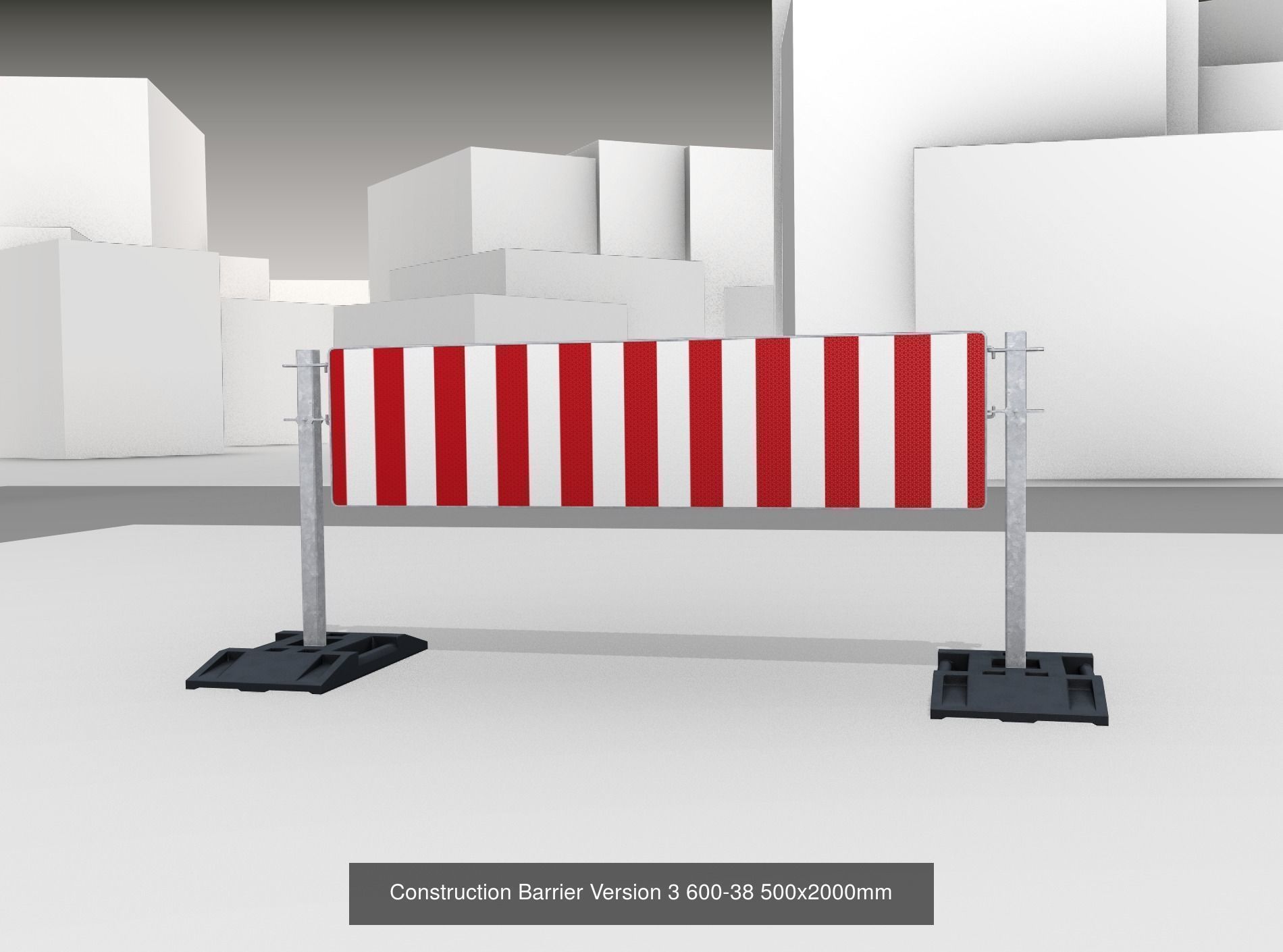 70 Different Types of Construction Site Barriers 3D Model Collection_35