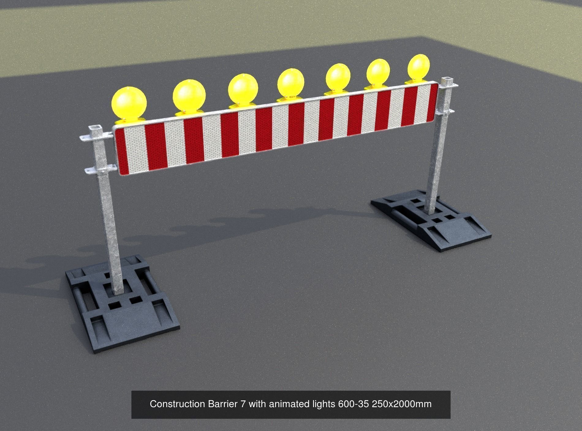 70 Different Types of Construction Site Barriers 3D Model Collection_78