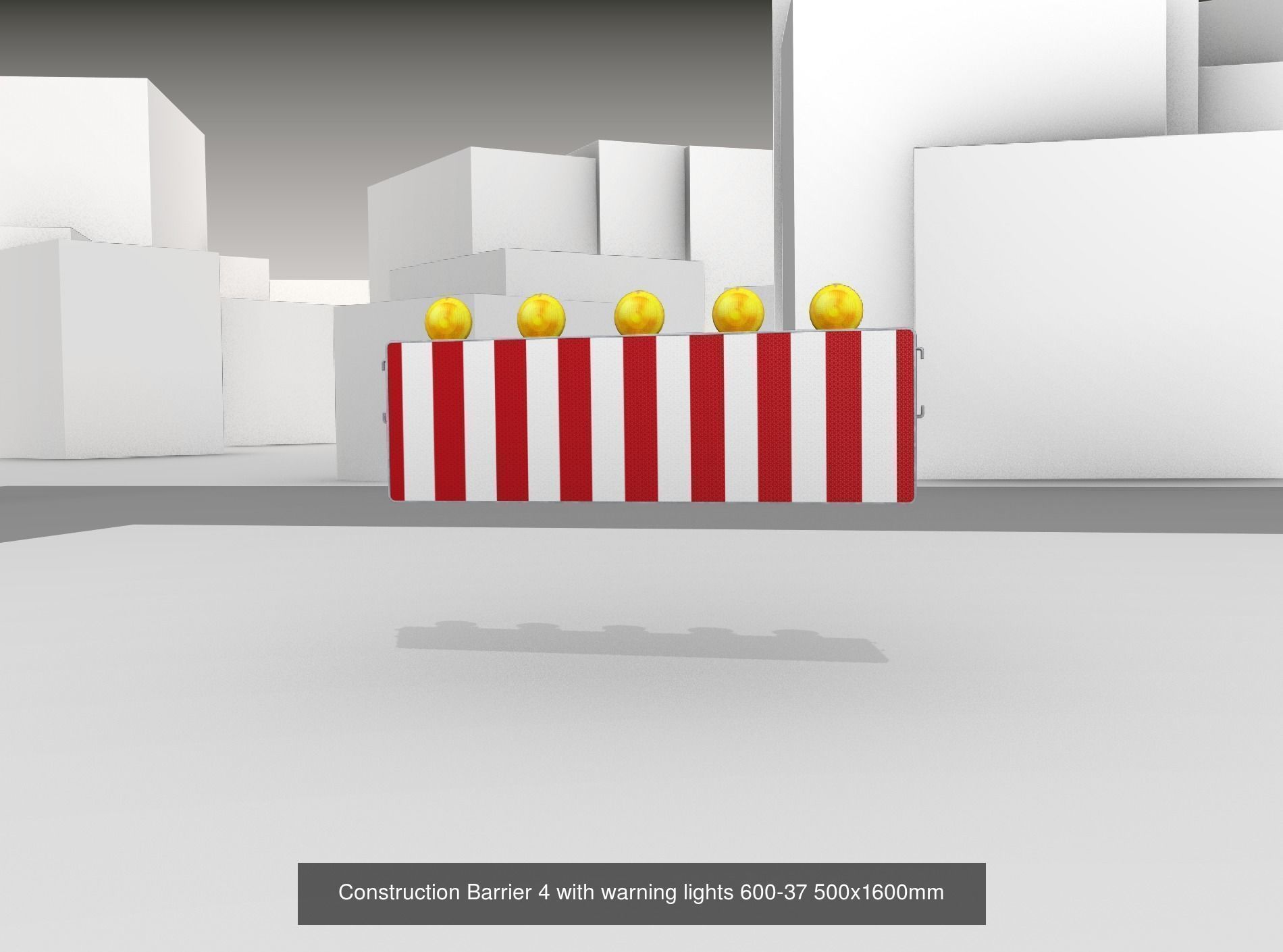 70 Different Types of Construction Site Barriers 3D Model Collection_46