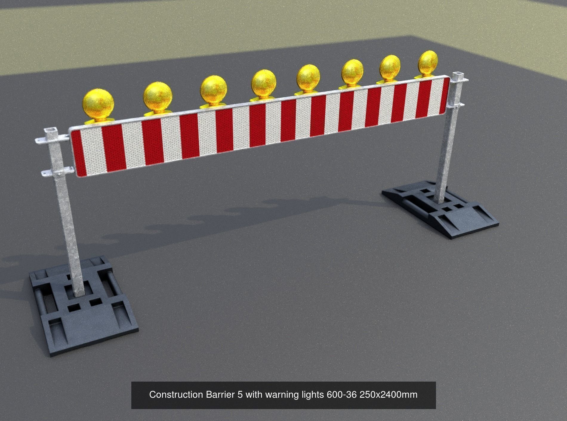 70 Different Types of Construction Site Barriers 3D Model Collection_57