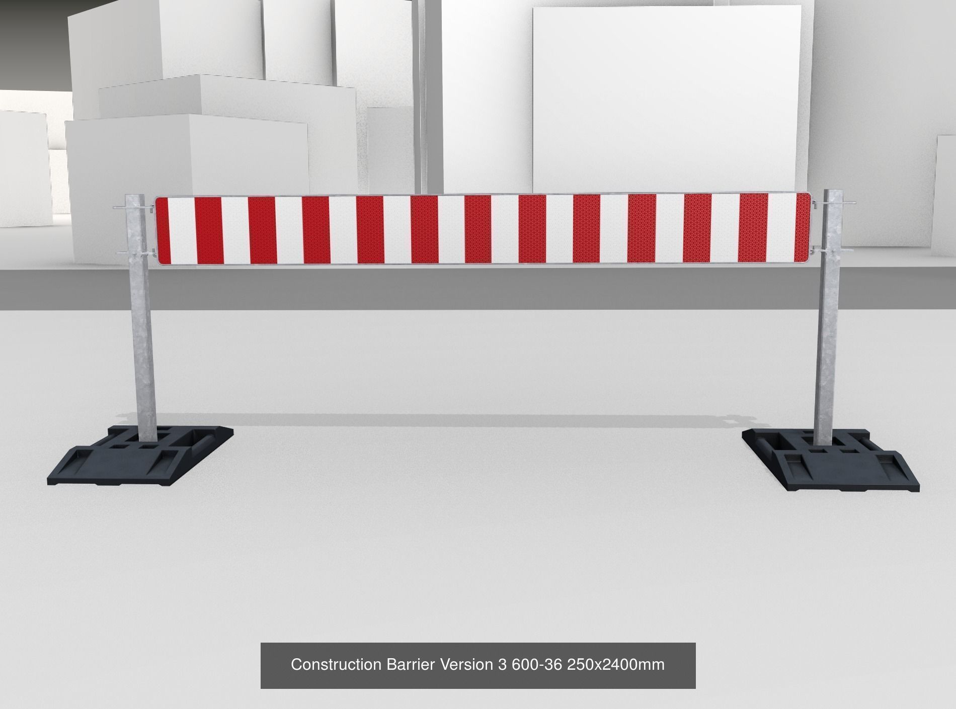 70 Different Types of Construction Site Barriers 3D Model Collection_37