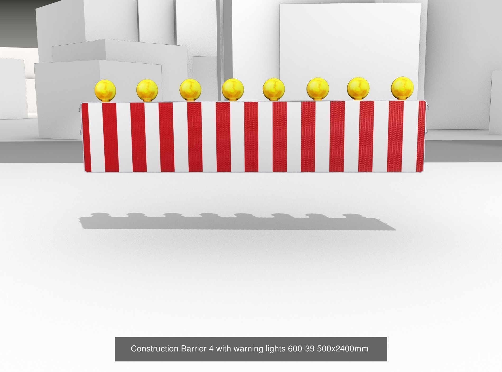 70 Different Types of Construction Site Barriers 3D Model Collection_44