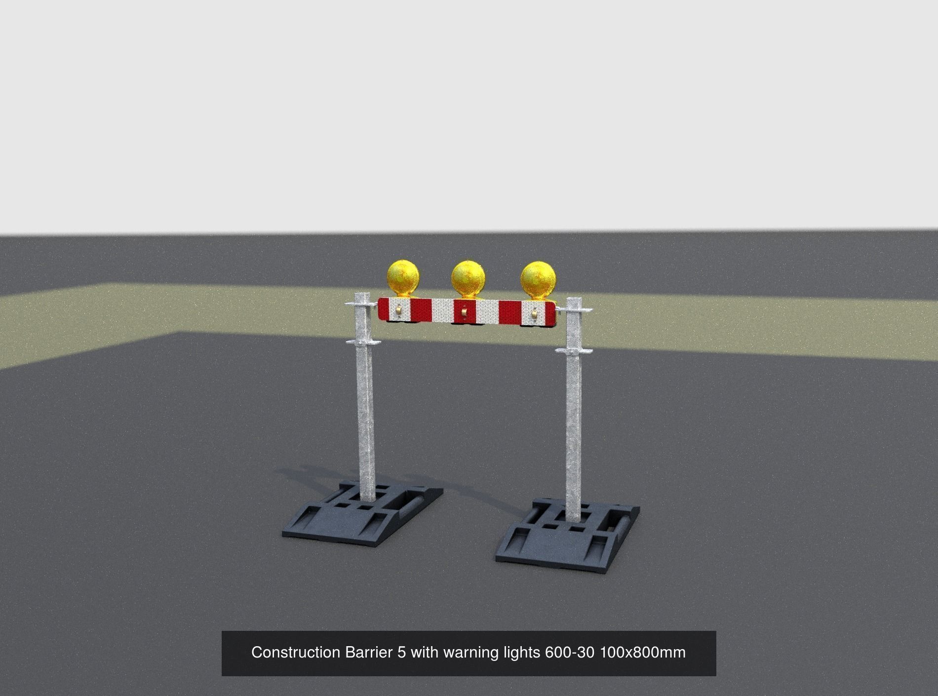 70 Different Types of Construction Site Barriers 3D Model Collection_63