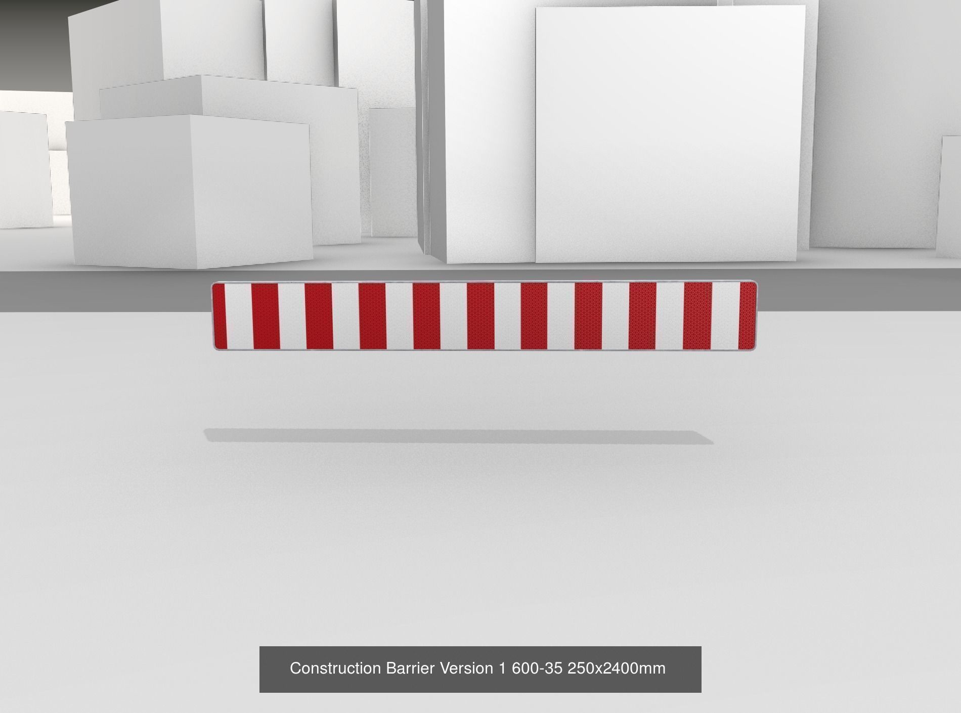 70 Different Types of Construction Site Barriers 3D Model Collection_18