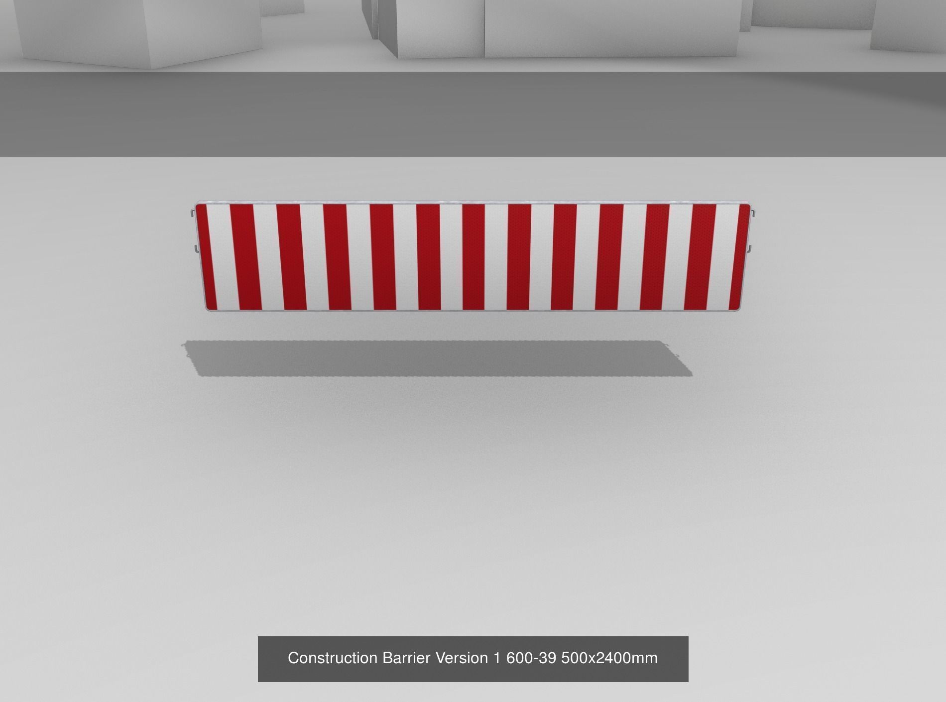 70 Different Types of Construction Site Barriers 3D Model Collection_24
