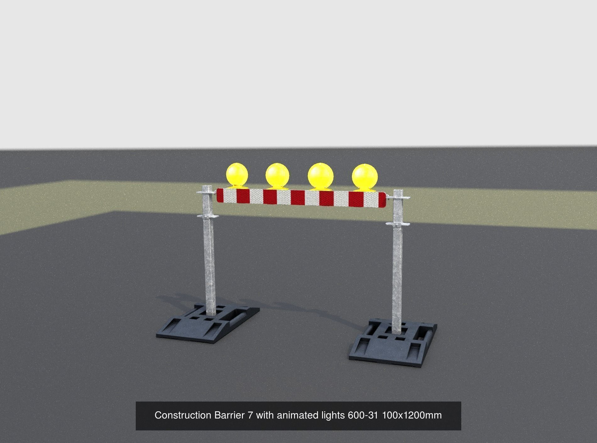 70 Different Types of Construction Site Barriers 3D Model Collection_82