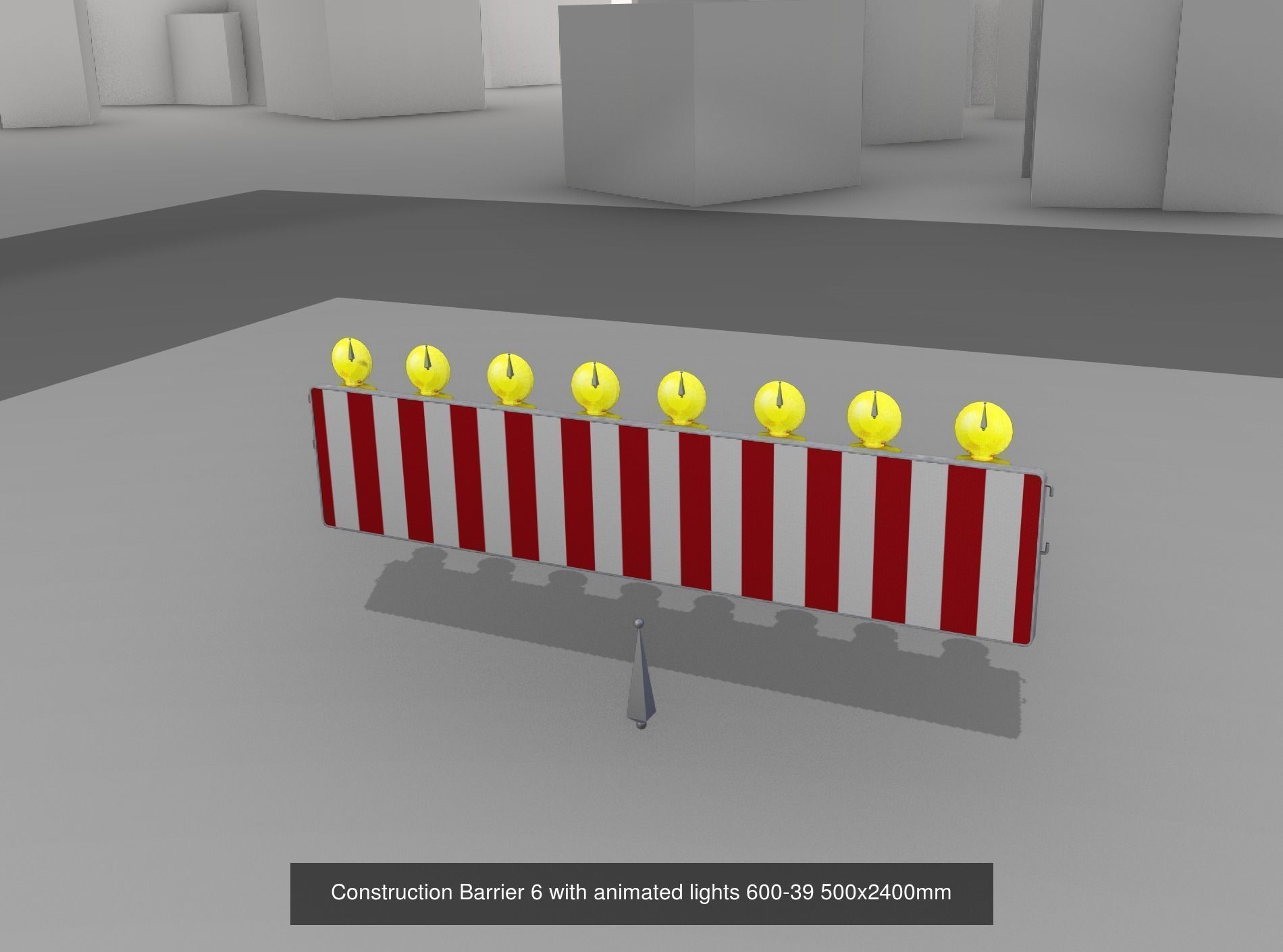 70 Different Types of Construction Site Barriers 3D Model Collection_64